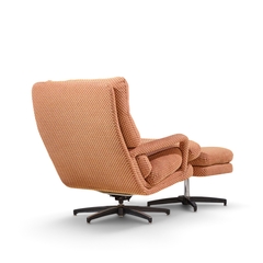 Milo Baughman Milo Baughman for Directional Mid Century Swivel Lounge Chair with Ottoman - 4781665