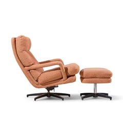 Milo Baughman Milo Baughman for Directional Mid Century Swivel Lounge Chair with Ottoman - 4781666