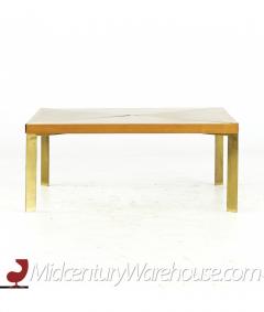 Milo Baughman Milo Baughman for Murray Mid Century Brass and Maple Coffee Table - 3117184