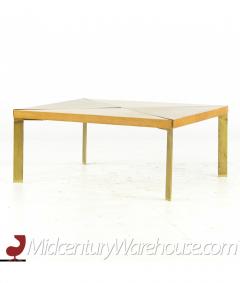 Milo Baughman Milo Baughman for Murray Mid Century Brass and Maple Coffee Table - 3117185