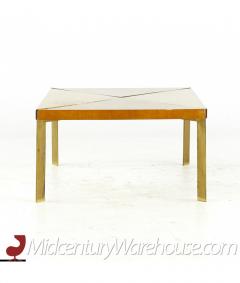 Milo Baughman Milo Baughman for Murray Mid Century Brass and Maple Coffee Table - 3117186