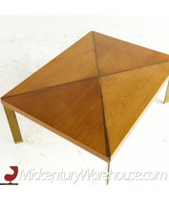 Milo Baughman Milo Baughman for Murray Mid Century Brass and Maple Coffee Table - 3117190