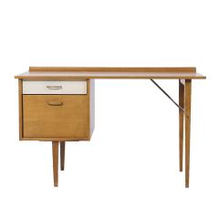 Milo Baughman Milo Baughman for Murray Mid Century Maple and Brass Desk - 3987687