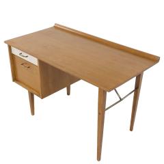 Milo Baughman Milo Baughman for Murray Mid Century Maple and Brass Desk - 3987689