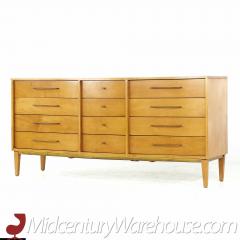 Milo Baughman Milo Baughman for Murray Mid Century Maple and Brass Lowboy Dresser - 3688375