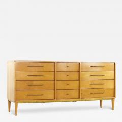 Milo Baughman Milo Baughman for Murray Mid Century Maple and Brass Lowboy Dresser - 3690429