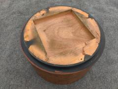 Milo Baughman Milo Baughman for Thayer Coggin Ash Burl Travertine Drum Coffee Table - 4358833