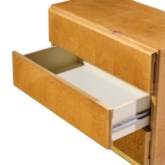 Milo Baughman Milo Baughman for Thayer Coggin Birdseye Maple Brass Chest of Drawers Dresser - 4752495