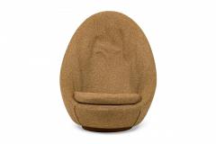 Milo Baughman Milo Baughman for Thayer Coggin Brown Upholstered Egg Swivel Lounge Chair - 4274871