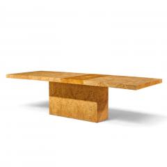 Milo Baughman Milo Baughman for Thayer Coggin Burlwood Expanding Dining Table with 2 Leaves - 4819935