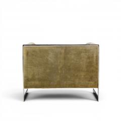Milo Baughman Milo Baughman for Thayer Coggin Cantilever Steel Tufted Lounge Chairs Pair - 4653504