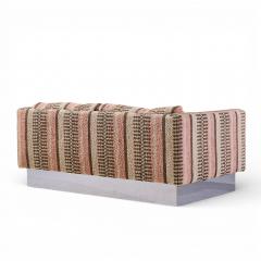 Milo Baughman Milo Baughman for Thayer Coggin Chrome Settee Loveseat Sofas Pair - 4491621