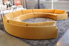 Milo Baughman Milo Baughman for Thayer Coggin Large Circular Sofa in Mohair and Rosewood - 3692574