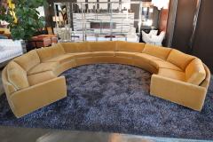 Milo Baughman Milo Baughman for Thayer Coggin Large Circular Sofa in Mohair and Rosewood - 3692576