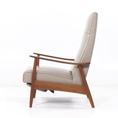 Milo Baughman Milo Baughman for Thayer Coggin MCM Leather Walnut Lounge Chair Recliner Pair - 3838421