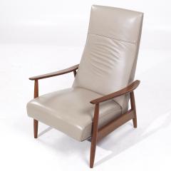 Milo Baughman Milo Baughman for Thayer Coggin MCM Leather Walnut Lounge Chair Recliner Pair - 3838422