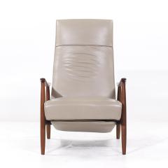 Milo Baughman Milo Baughman for Thayer Coggin MCM Leather and Walnut Lounge Chair Recliner - 3838572