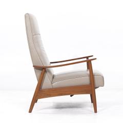 Milo Baughman Milo Baughman for Thayer Coggin MCM Leather and Walnut Lounge Chair Recliner - 3838576