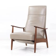 Milo Baughman Milo Baughman for Thayer Coggin MCM Leather and Walnut Lounge Chair Recliner - 3838579