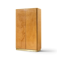 Milo Baughman Milo Baughman for Thayer Coggin Mid Century Birdseye Maple and Brass Armoire - 4752451