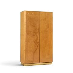 Milo Baughman Milo Baughman for Thayer Coggin Mid Century Birdseye Maple and Brass Armoire - 4752638