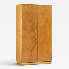 Milo Baughman Milo Baughman for Thayer Coggin Mid Century Birdseye Maple and Brass Armoire - 4752642