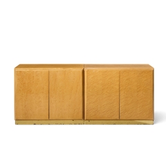 Milo Baughman Milo Baughman for Thayer Coggin Mid Century Birdseye Maple and Brass Credenza - 4752333