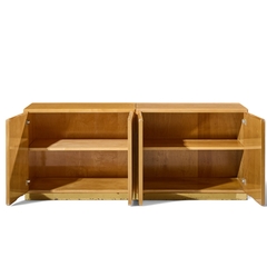 Milo Baughman Milo Baughman for Thayer Coggin Mid Century Birdseye Maple and Brass Credenza - 4752336