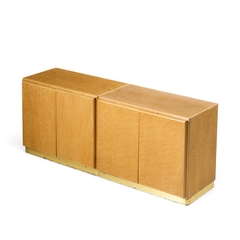 Milo Baughman Milo Baughman for Thayer Coggin Mid Century Birdseye Maple and Brass Credenza - 4752338