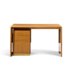 Milo Baughman Milo Baughman for Thayer Coggin Mid Century Birdseye Maple and Brass Desk - 4752473