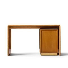 Milo Baughman Milo Baughman for Thayer Coggin Mid Century Birdseye Maple and Brass Desk - 4752477