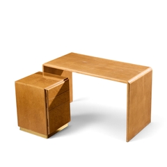 Milo Baughman Milo Baughman for Thayer Coggin Mid Century Birdseye Maple and Brass Desk - 4752480