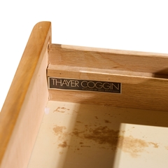 Milo Baughman Milo Baughman for Thayer Coggin Mid Century Birdseye Maple and Brass Desk - 4752481
