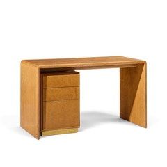 Milo Baughman Milo Baughman for Thayer Coggin Mid Century Birdseye Maple and Brass Desk - 4752639