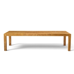 Milo Baughman Milo Baughman for Thayer Coggin Mid Century Burlwood Dining Table with 2 Leaves - 4721574
