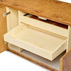 Milo Baughman Milo Baughman for Thayer Coggin Mid Century Burlwood and Chrome Credenza - 4401340