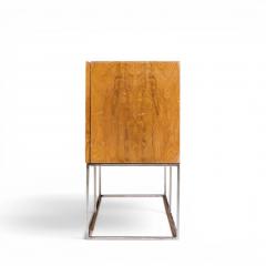 Milo Baughman Milo Baughman for Thayer Coggin Mid Century Burlwood and Chrome Credenza - 4646394