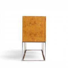 Milo Baughman Milo Baughman for Thayer Coggin Mid Century Burlwood and Chrome Credenza - 4646396