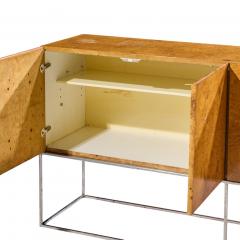 Milo Baughman Milo Baughman for Thayer Coggin Mid Century Burlwood and Chrome Credenza - 4646398