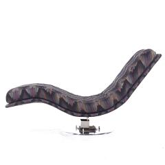 Milo Baughman Milo Baughman for Thayer Coggin Mid Century Chrome Swivel Rocking Chaise - 3824783