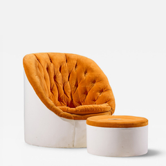 Milo Baughman Milo Baughman for Thayer Coggin Mid Century Lounge Chair and Ottoman - 4705623