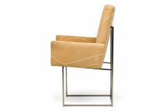 Milo Baughman Milo Baughman for Thayer Coggin Mid Century Peach Fabric Upholstered Captain D - 4661875
