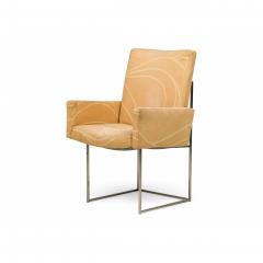 Milo Baughman Milo Baughman for Thayer Coggin Mid Century Peach Fabric Upholstered Captain D - 4718115