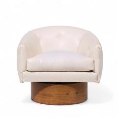 Milo Baughman Milo Baughman for Thayer Coggin Mid Century Rosewood Swivel Lounge Chair - 4220553