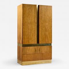 Milo Baughman Milo Baughman for Thayer Coggin Mid Century Rosewood and Brass Armoire - 4475449