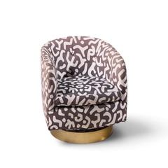 Milo Baughman Milo Baughman for Thayer Coggin Mid Century Roxy Brass Swivel Club Chairs Pair - 4733928