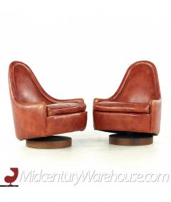 Milo Baughman Milo Baughman for Thayer Coggin Mid Century Swivel Lounge Chair Pair - 3079092