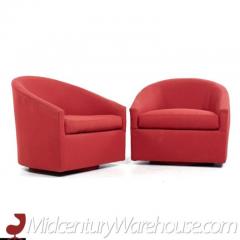 Milo Baughman Milo Baughman for Thayer Coggin Mid Century Swivel Lounge Chairs Pair - 3396790