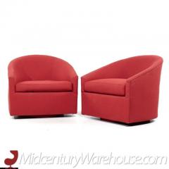 Milo Baughman Milo Baughman for Thayer Coggin Mid Century Swivel Lounge Chairs Pair - 3396791