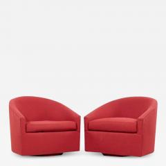 Milo Baughman Milo Baughman for Thayer Coggin Mid Century Swivel Lounge Chairs Pair - 3401717